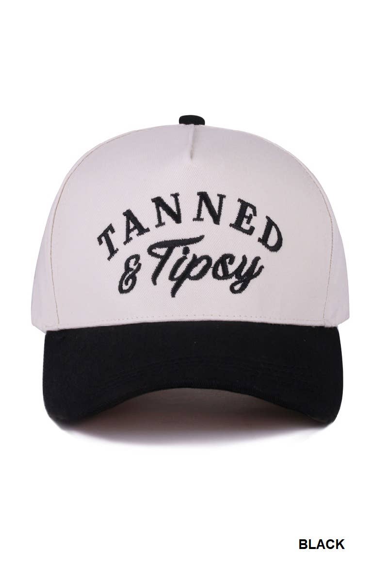 Tanned & Tipsy Two tone canvas cotton cap