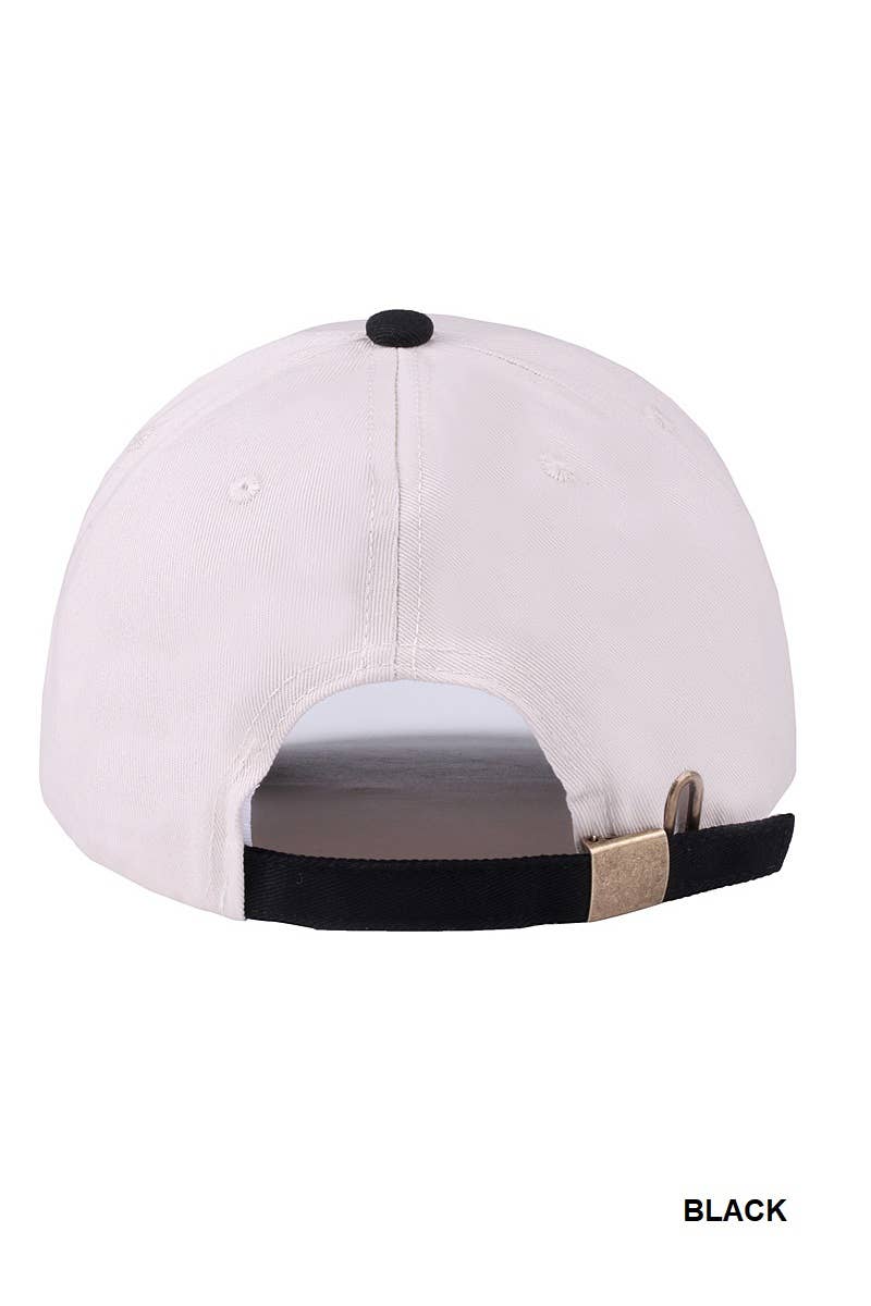 Tanned & Tipsy Two tone canvas cotton cap