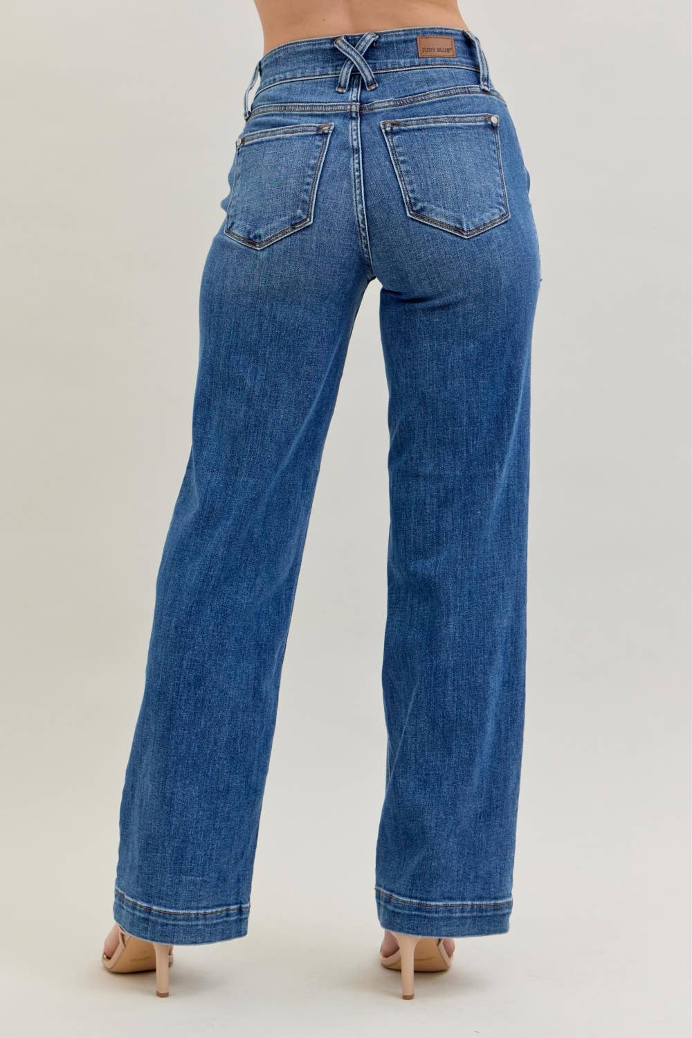 HW Double Button Wide Leg